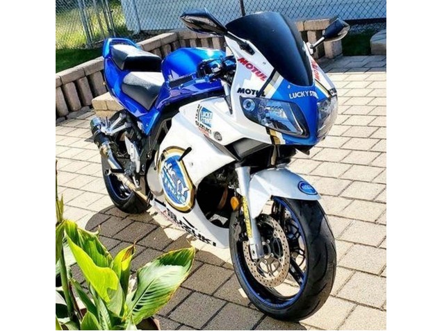 Blanc Bleu Lucky Strike Motul Carénage Moto Suzuki SV650 2003-2013