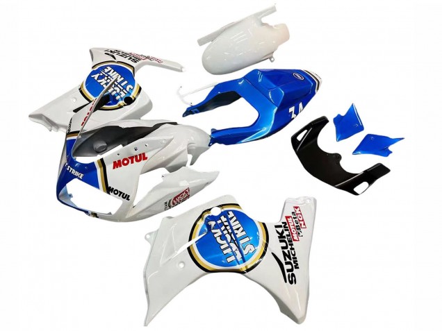 Blanc Bleu Lucky Strike Motul Carénage Moto Suzuki SV650 2003-2013