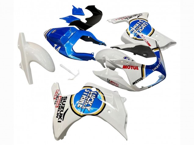 Blanc Bleu Lucky Strike Motul Carénage Moto Suzuki SV650 2003-2013