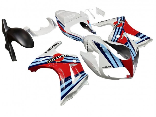 Blanc Rouge Bleu Martini Carénage Moto Suzuki SV650 2003-2013