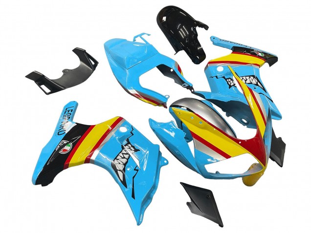 Bleu Jaune Rouge Argent Requin Carénage Moto Suzuki SV650 2003-2013