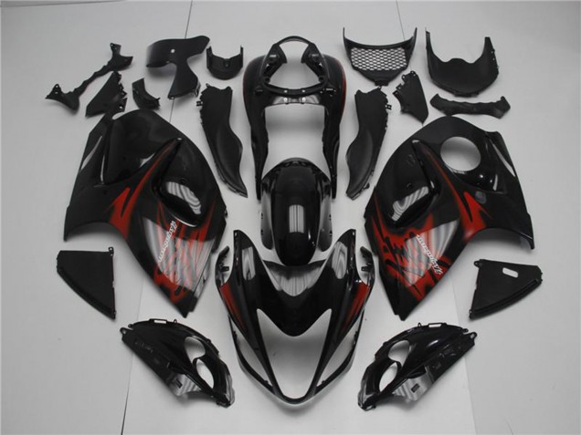 Noir Brillant Rouge Carénage Moto Suzuki GSXR 1300 Hayabusa 2008-2020