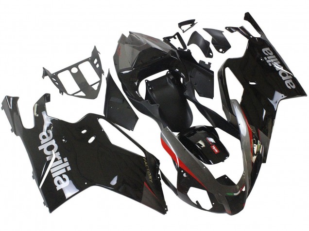 Noir Brillant Gris Rouge Carénage Moto Aprilia RSV1000 2003-2006