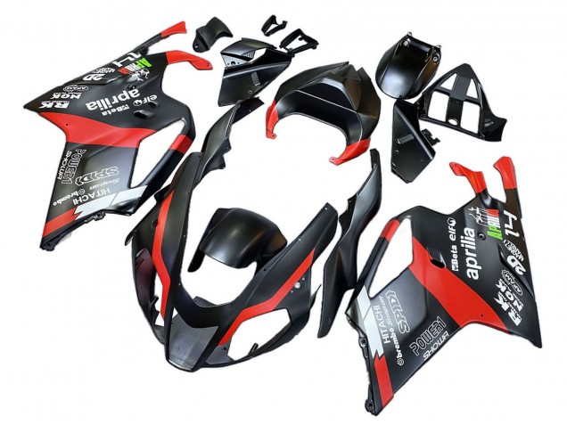 Noir Rouge Carénage Moto Aprilia RSV1000 2003-2006