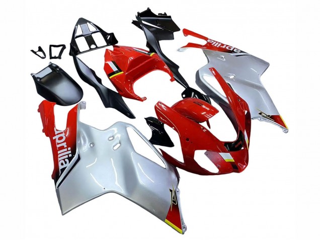 Blanc Rouge Noir Carénage Moto Aprilia RSV1000 2003-2006