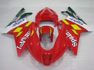 Rouge Jaune Blanc Spains No1 Valsir Castrol Carénage Moto Aprilia RSV1000 2003-2006 Pas Chère