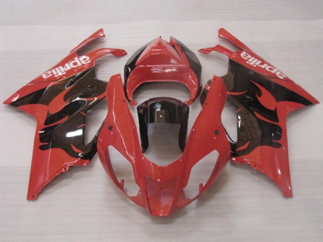 Rouge Noir Brillant Carénage Moto Aprilia RSV1000 2003-2006