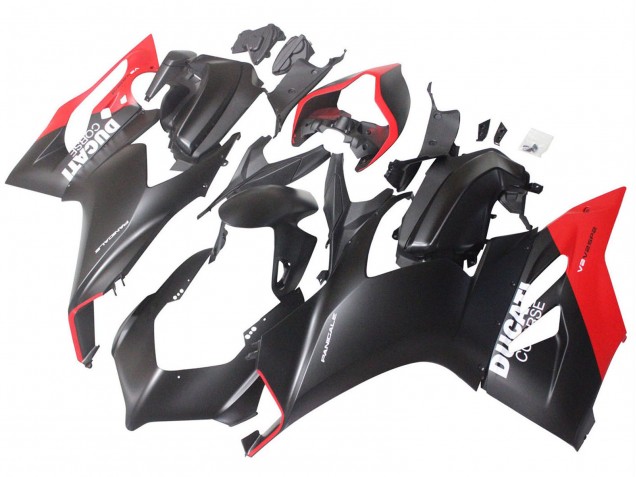 Rouge Noir Mat Corse Carénage Moto Ducati Panigale V2 2020-2024