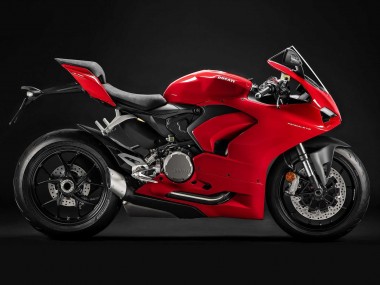 Rouge Noir Mat Carénages Moto Ducati Panigale V2 2020-2024 Pas Chère