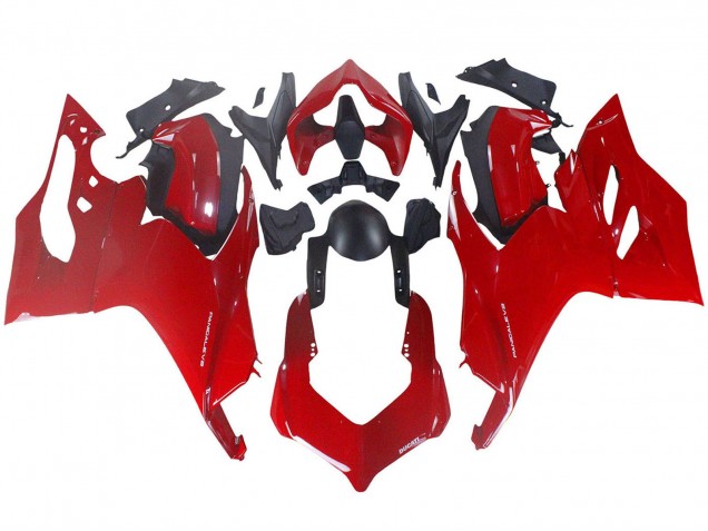 Rouge Noir Mat Carénages Moto Ducati Panigale V2 2020-2024