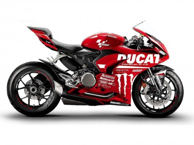 Rouge Noir Brillant Monstre Corse Carénage Moto Ducati Panigale V2 2020-2024 Pas Chère
