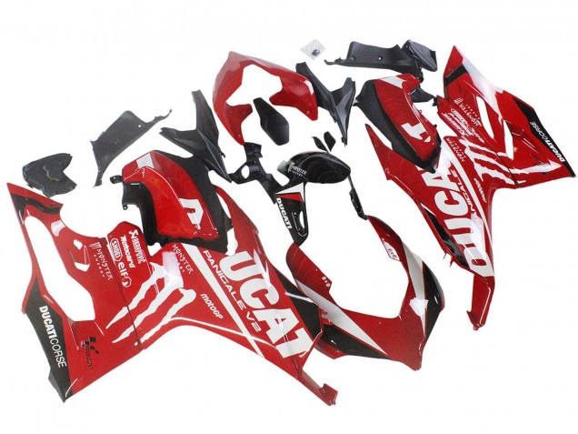 Rouge Noir Brillant Monstre Corse Carénage Moto Ducati Panigale V2 2020-2024