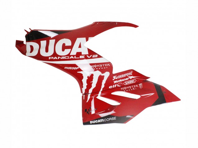 Rouge Noir Brillant Monstre Corse Carénage Moto Ducati Panigale V2 2020-2024