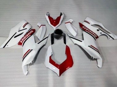 Blanc Rouge Noir Brillant Carénage Moto Ducati Panigale V2 2020-2024 Pas Chère