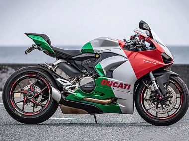 Argent Rouge Vert Carénage Moto Ducati Panigale V2 2020-2024 Pas Chère