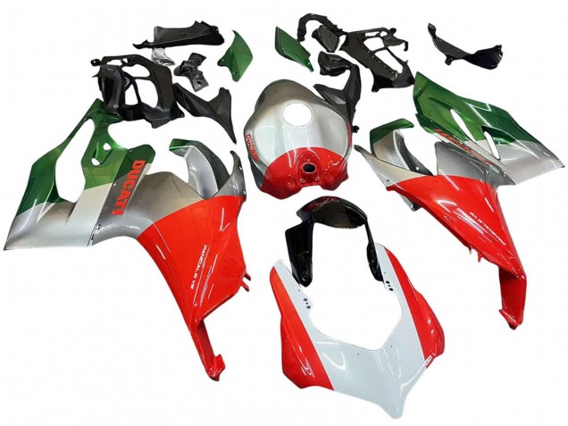 Argent Rouge Vert Carénage Moto Ducati Panigale V2 2020-2024
