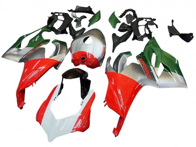Argent Rouge Vert Carénage Moto Ducati Panigale V2 2020-2024