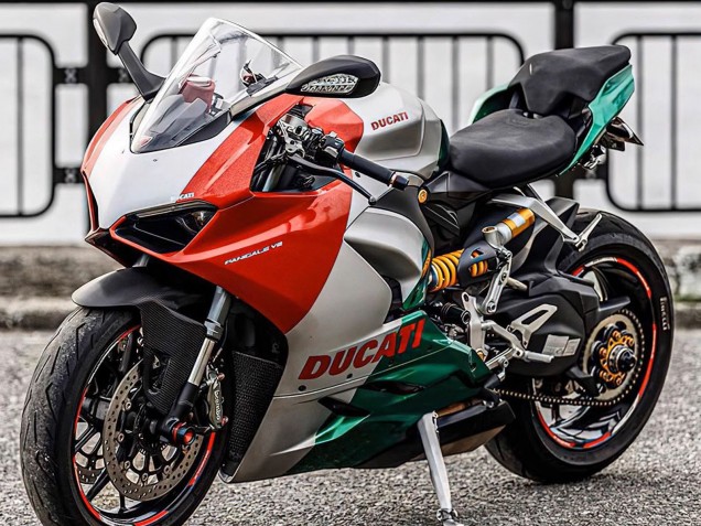 Argent Rouge Vert Carénage Moto Ducati Panigale V2 2020-2024
