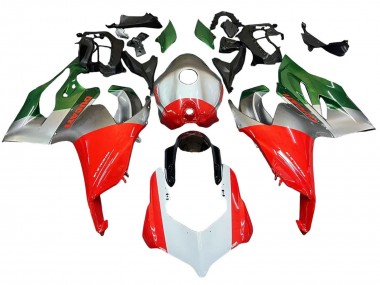 Argent Rouge Vert Carénage Moto Ducati Panigale V2 2020-2024 Pas Chère