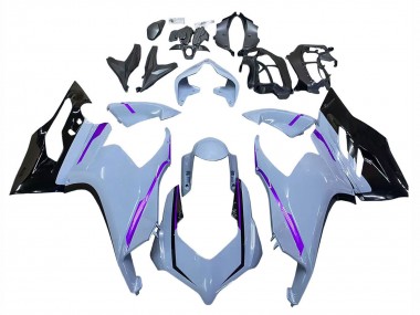 Gris Brillant Violet Noir Brillant Carénage Moto Ducati Panigale V2 2020-2024 Pas Chère