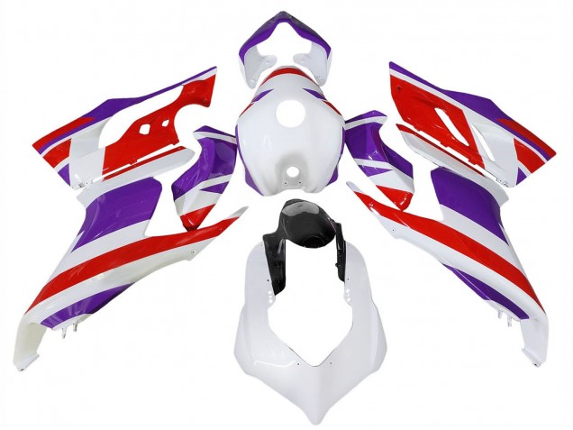 Blanc Violet Rouge Noir Brillant Carénage Moto Ducati Panigale V2 2020-2024