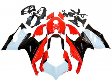 Blanc Rouge Noir Brillant Kits Carénages Moto Ducati Panigale V2 2020-2024 Pas Chère