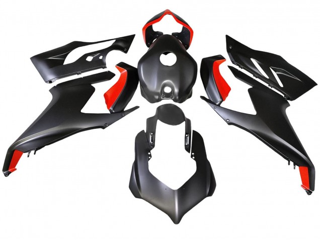 Rouge Noir Mat Kits Carénages Moto Ducati Panigale V2 2020-2024