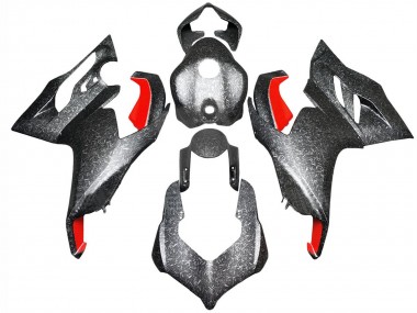 Noir Fibre de Carbone Forgée Style Rouge Carénage Moto Ducati Panigale V2 2020-2024 Pas Chère