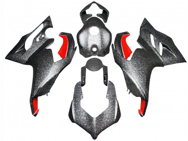 Noir Fibre de Carbone Forgée Style Rouge Carénage Moto Ducati Panigale V2 2020-2024