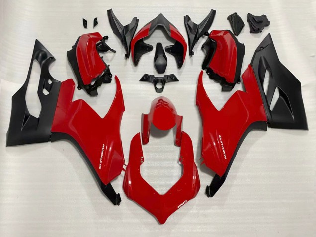 Rouge Noir Mat Carénage Moto Ducati Panigale V2 2020-2024