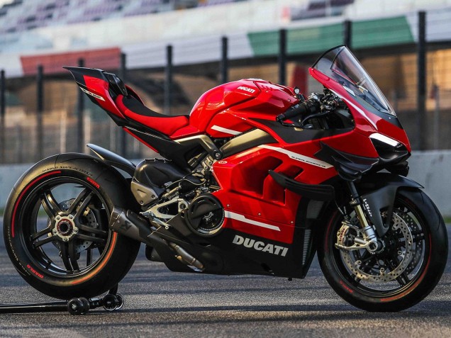 Rouge Blanc Noir Carénage Moto Ducati Panigale V4 V4S 2020-2021