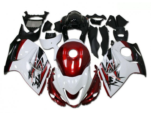 Blanc Rouge Noir Carénage Moto Suzuki GSXR 1300 Hayabusa 2008-2020