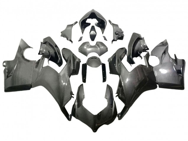 Noir Fibre de Carbone Style Carénage Moto Ducati Panigale V4 V4S 2018-2019