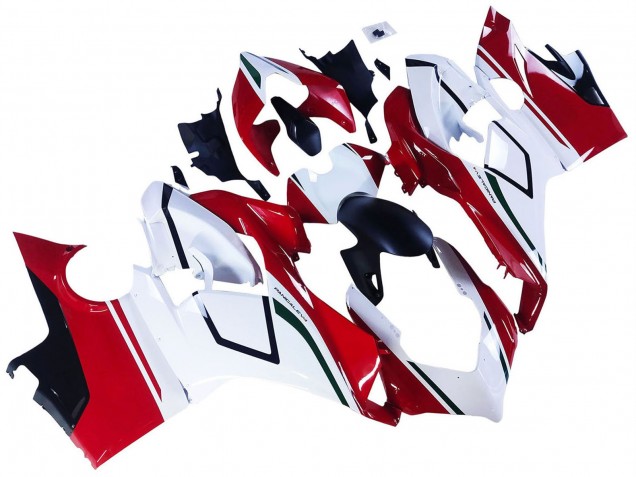 Blanc Rouge Vert Noir Brillant Carénage Moto Ducati Panigale V4 V4S 2018-2019