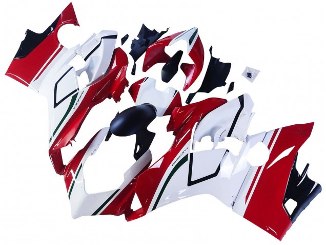 Blanc Rouge Vert Noir Brillant Carénage Moto Ducati Panigale V4 V4S 2018-2019