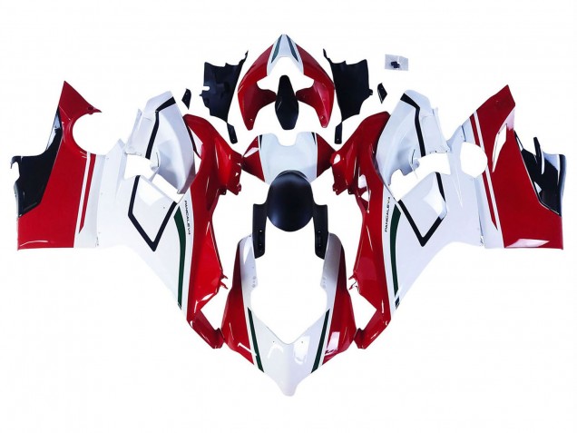 Blanc Rouge Vert Noir Brillant Carénage Moto Ducati Panigale V4 V4S 2018-2019