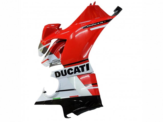 Blanc Argent Rouge Noir Brillant Carénage Moto Ducati Panigale V4 V4S 2018-2019