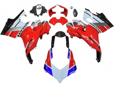 Blanc Argent Rouge Noir Brillant Carénage Moto Ducati Panigale V4 V4S 2018-2019 Pas Chère