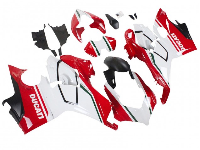 Blanc Rouge Noir Mat Carénage Moto Ducati Panigale V4 V4S 2018-2019
