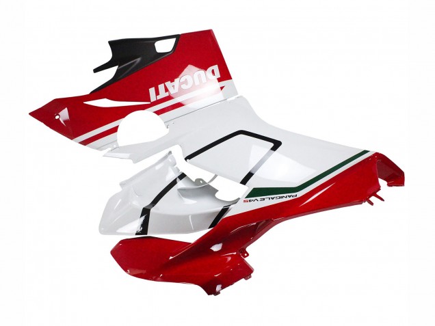 Blanc Rouge Noir Mat Carénage Moto Ducati Panigale V4 V4S 2018-2019