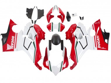 Blanc Rouge Noir Mat Carénage Moto Ducati Panigale V4 V4S 2018-2019 Pas Chère