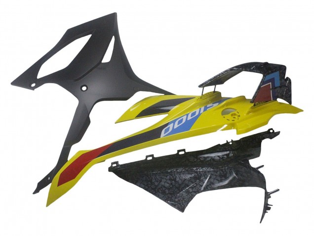 Jaune Fibre de Carbone Carénage Moto BMW S1000RR 2023-2024