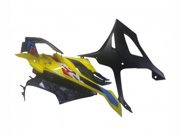 Jaune Fibre de Carbone Carénage Moto BMW S1000RR 2023-2024