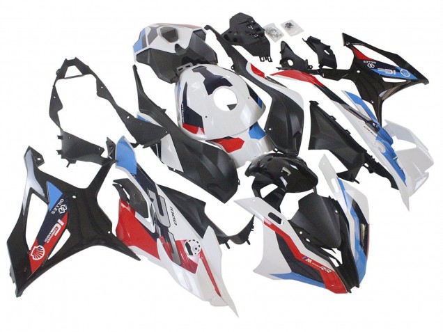 Blanc Bleu Rouge Noir Mat Carénage Moto BMW S1000RR 2023-2024