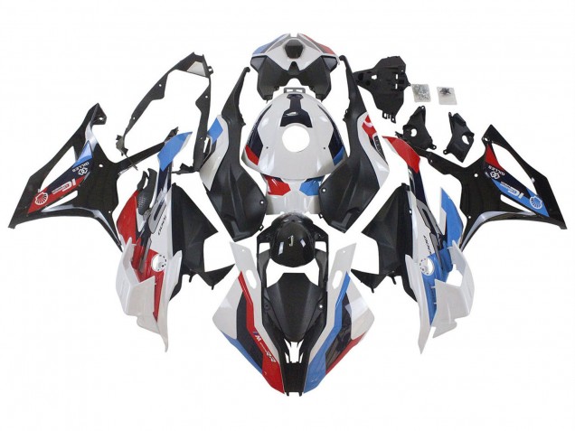 Blanc Bleu Rouge Noir Mat Carénage Moto BMW S1000RR 2023-2024
