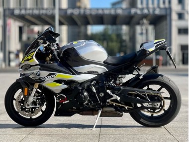 Argent Jaune Fibre de Carbone Carénage Moto BMW S1000RR 2023-2024 Pas Chère