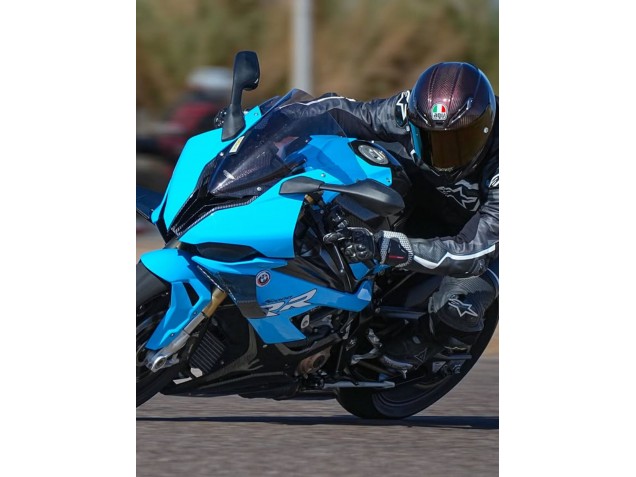 Bleu Noir Fibre de Carbone Carénage Moto BMW S1000RR 2019-2022
