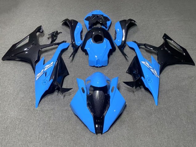 Bleu Noir Fibre de Carbone Carénage Moto BMW S1000RR 2019-2022