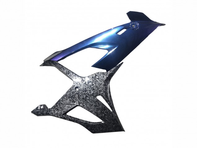 Pente Bleu Violet Fibre de Carbone Forgée Carénage Moto BMW S1000RR 2019-2022