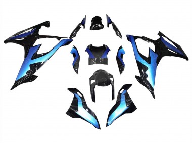 Noir Pente Bleu Carénage Moto BMW S1000RR 2019-2022 Pas Chère